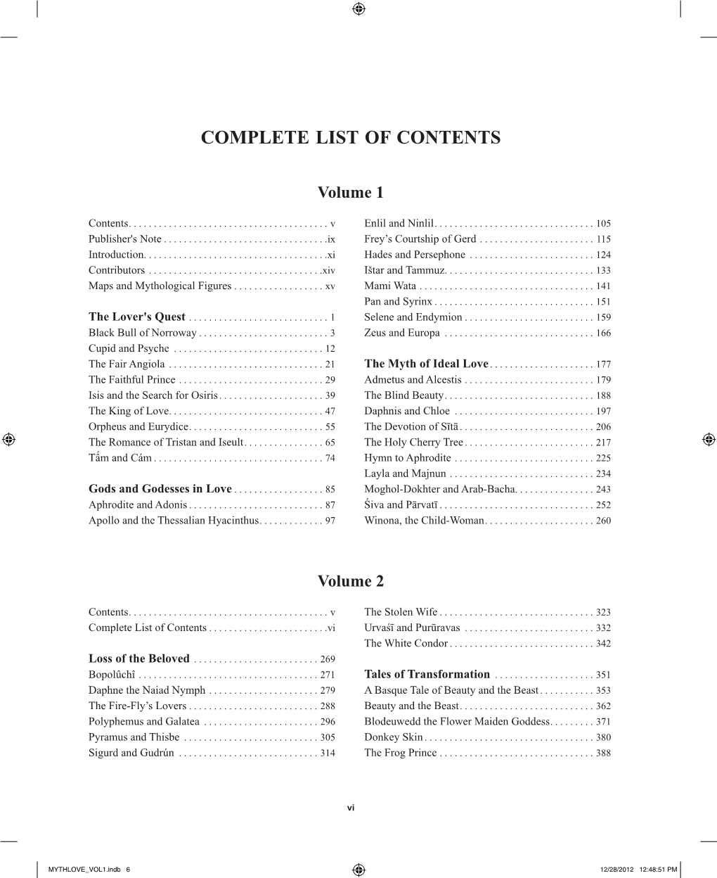 Table of Contents