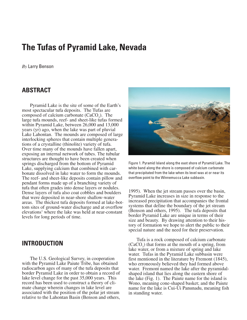 The Tufas of Pyramid Lake, Nevada