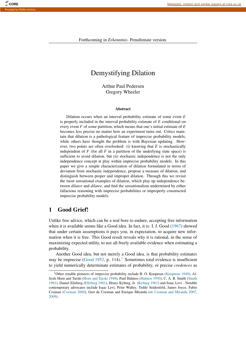 Demystifying Dilation