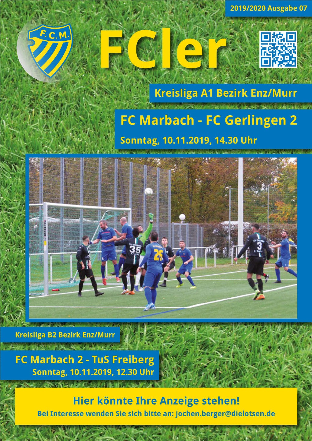 FC Gerlingen 2 Sonntag, 10.11.2019, 14.30 Uhr