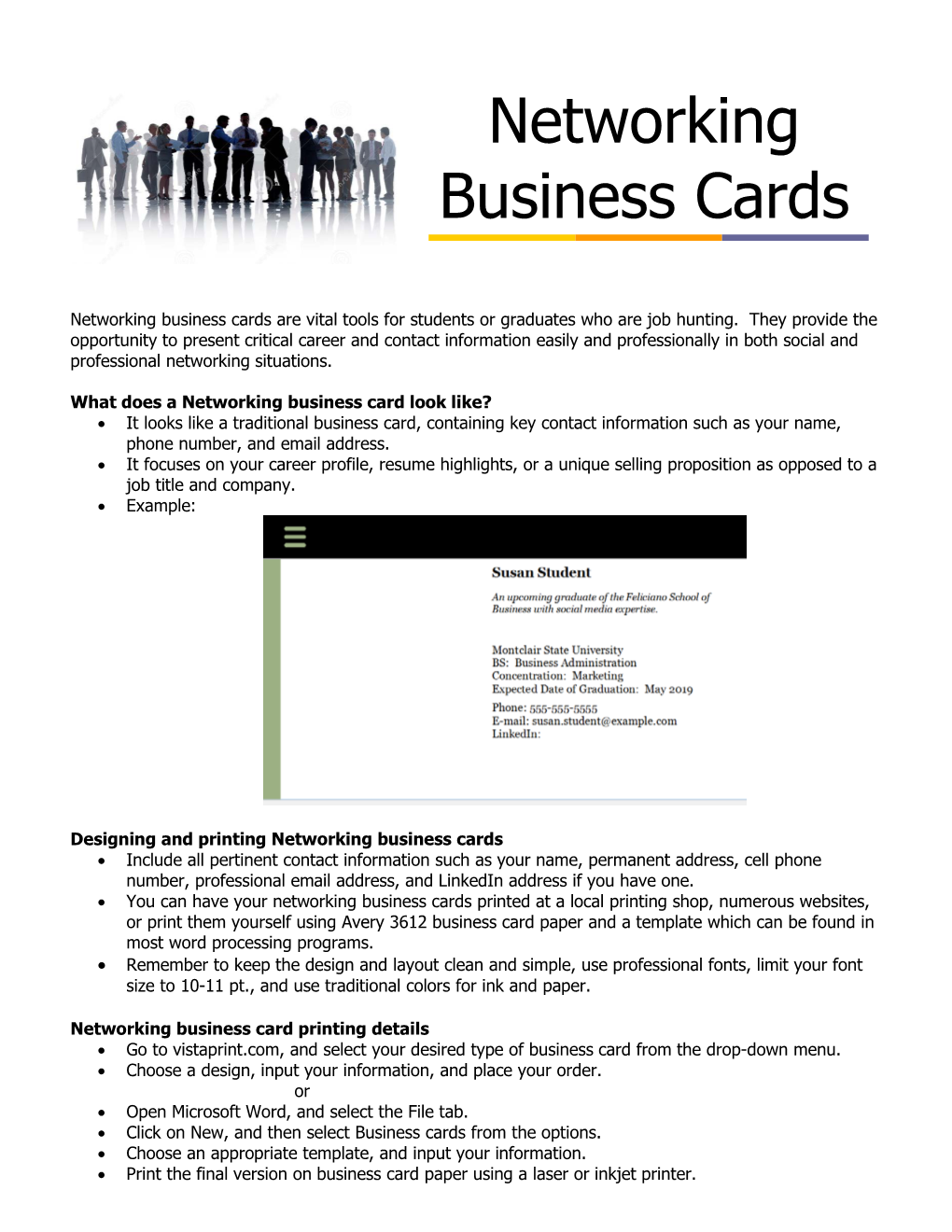 Networking Business Cards