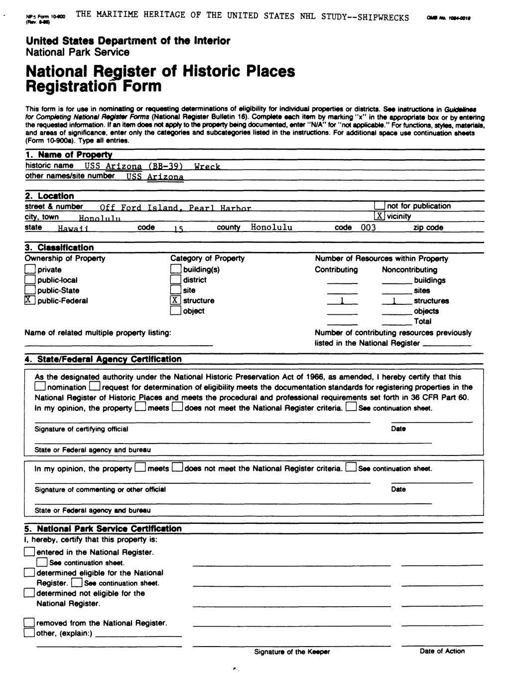 National Register of Historic Places Registration Form