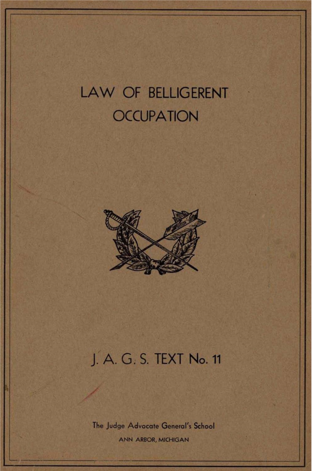 Law of Belligerent Occupation