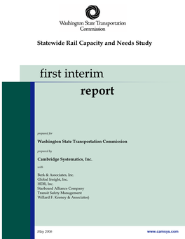 Statewide Rail Capacity & Needs Study