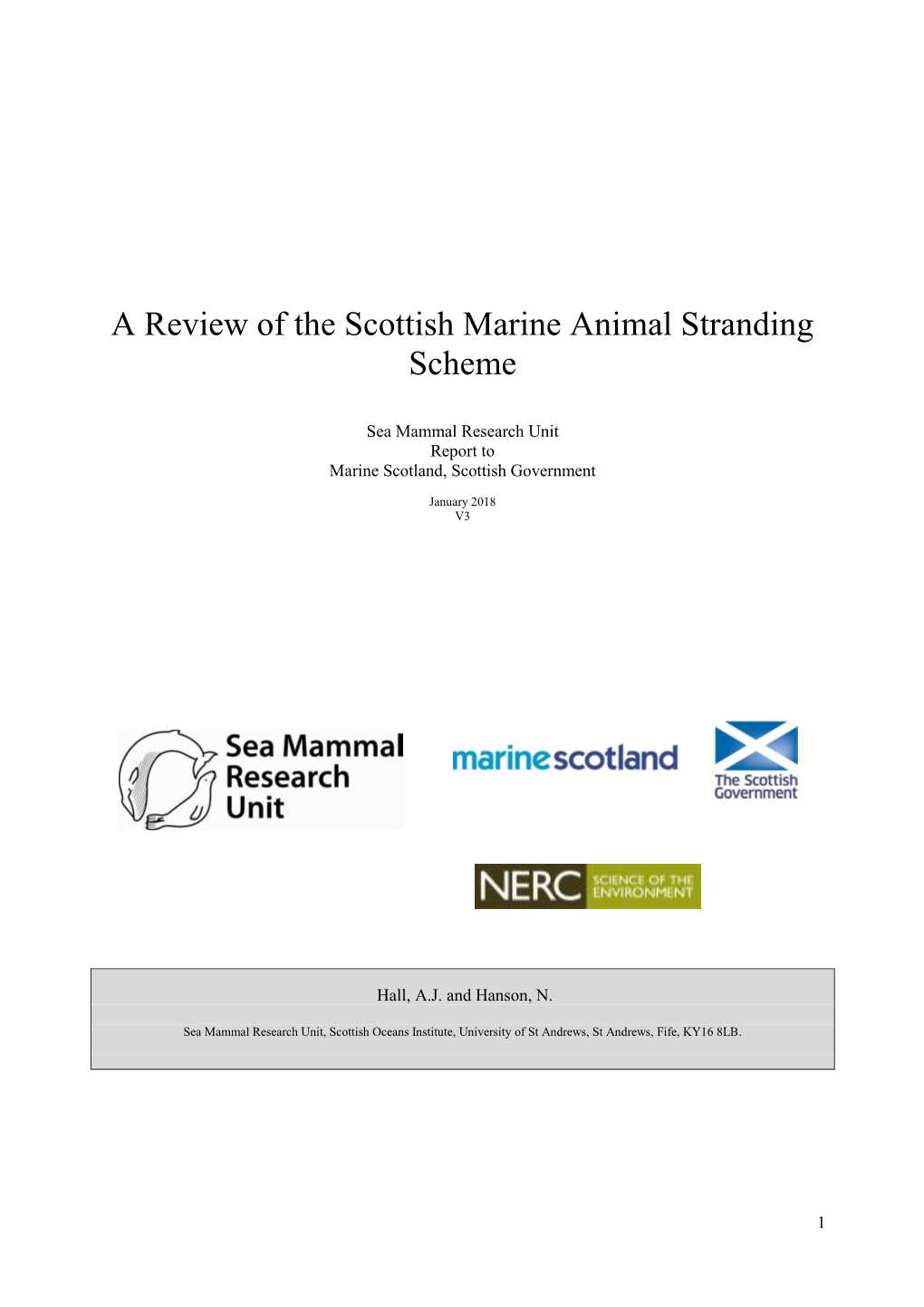 Review of the Scottish Marine Animal Stranding Scheme