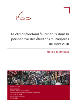 Le Climat Électoral À Bordeaux Dans La Perspective Des Élections Municipales De Mars 2020