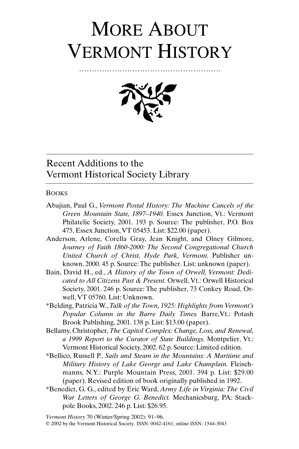 About Vermont History