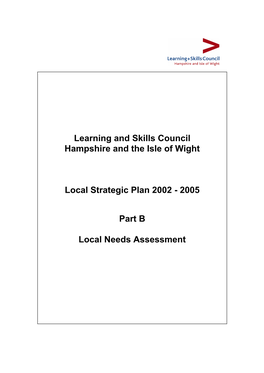 Local Strategic Plan 2002-05: Hampshire and Isle of Wight