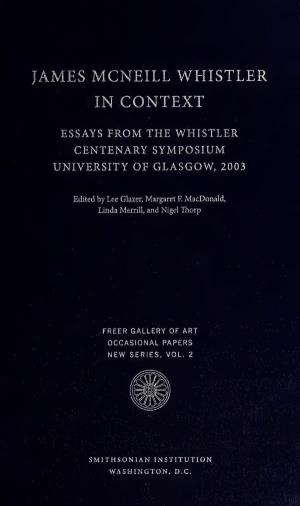 James Mcneill Whistler in Context