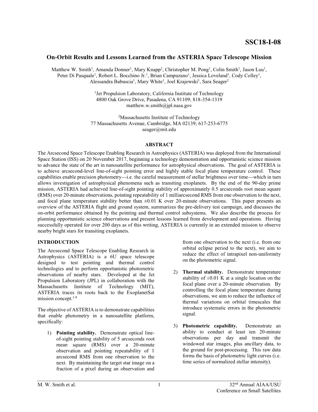 On-Orbit Results and Lessons Learned from the ASTERIA Space Telescope Mission