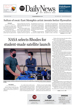 NASA Selects Rhodes for Student-Made Satellite Launch
