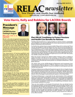 Vote Harris, Kelly and Robbins for LACERA Boards
