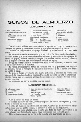 Guisos De Almuerzo Carbonadacuyana