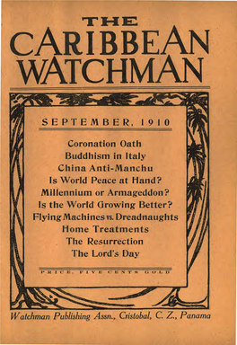 SEPTEMBER, 1910 Coronation Oath Buddhism in Italy China Anti