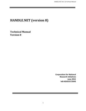 Technical Manual Version 8