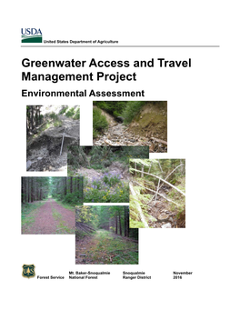 Greenwater Access and Travel Management Project Environmental Assessment