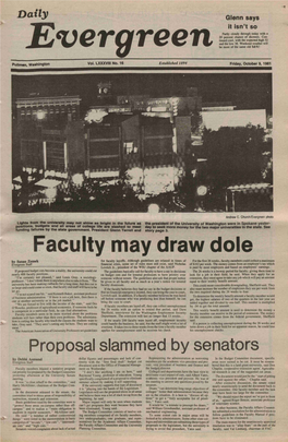 Faculty May Draw Dole by Susan Zemek for Faculty Layoffs
