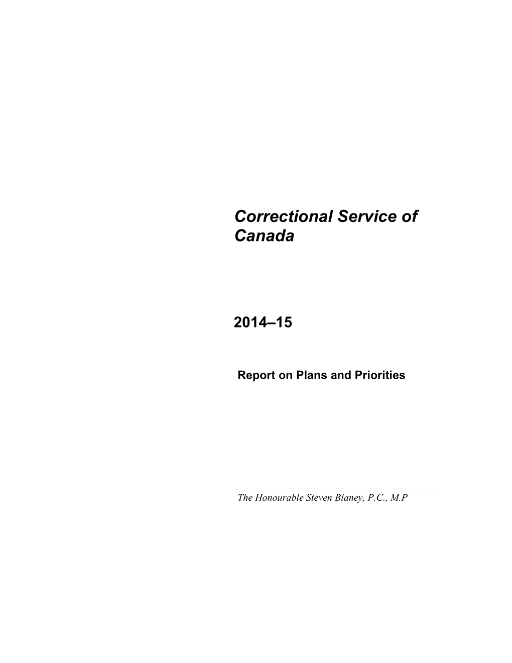 Correctional Service of Canada