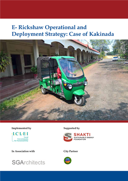 E- Rickshaw Operational and Deployment Strategy: Case of Kakinada