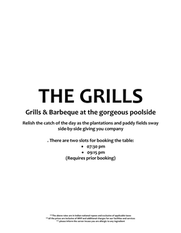 Grills & Barbeque at the Gorgeous Poolside