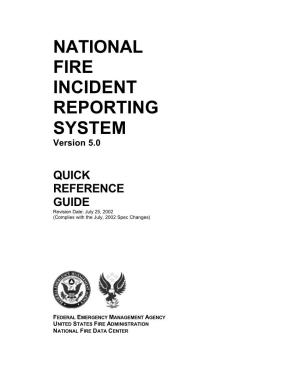 NATIONAL FIRE INCIDENT REPORTING SYSTEM Version 5.0