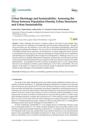 Urban Shrinkage and Sustainability: Assessing the Nexus Between Population Density, Urban Structures and Urban Sustainability