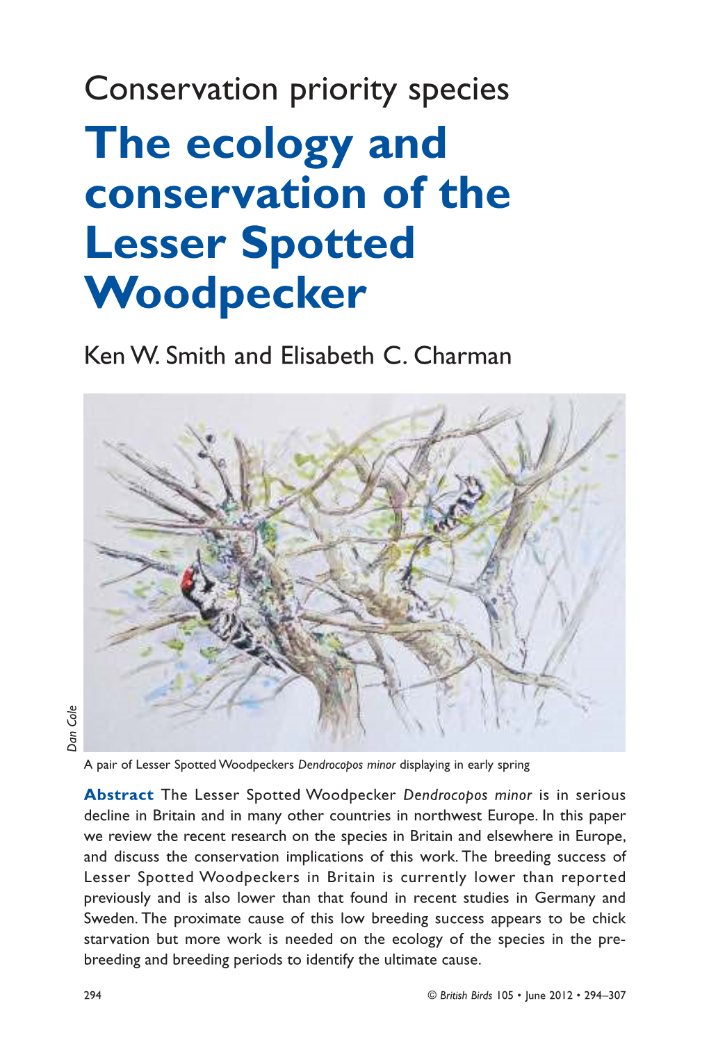 The Ecology and Conservation of the Lesser Spotted Woodpecker Ken W