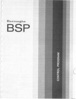 Bsp Burroughs Scientific Processor