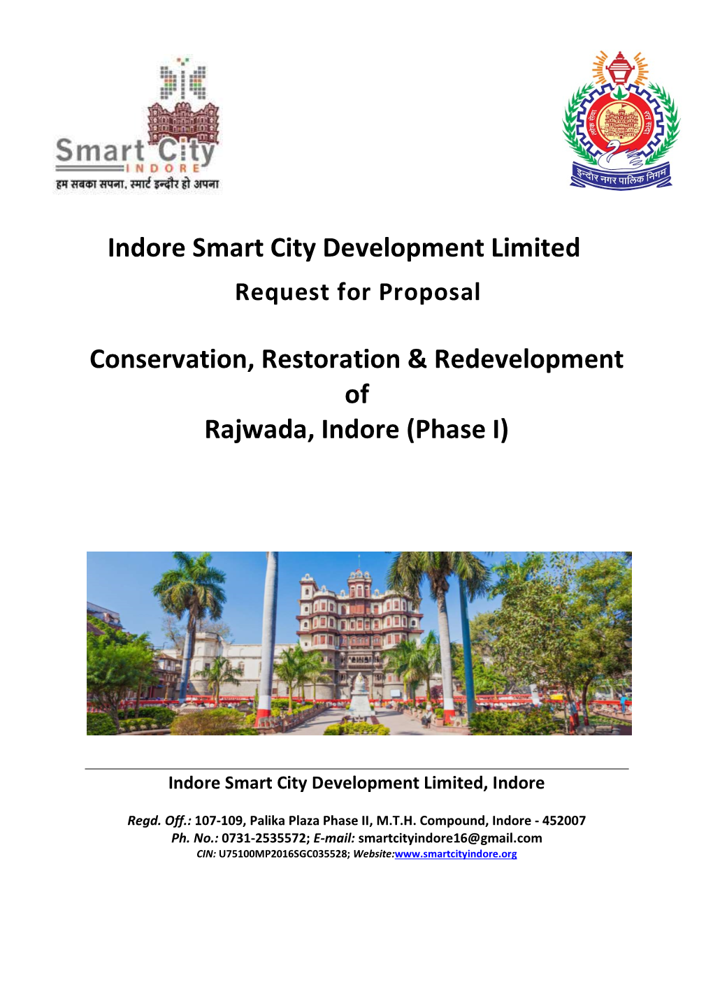 Indore Smart City Development Limited Conservation, Restoration