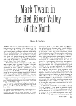 Mark Twain in the Red River Valley of the North / Norton D. Kinghorn