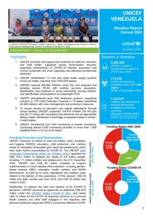UNICEF Venezuela Situation Report