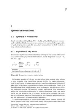 1 Synthesis of Nitroalkanes