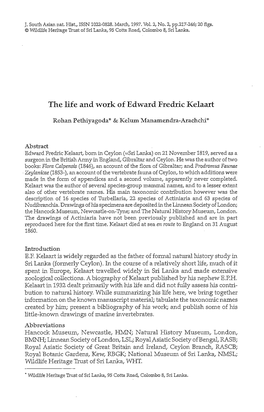 The Life and Work of Edward Fredric Kelaart