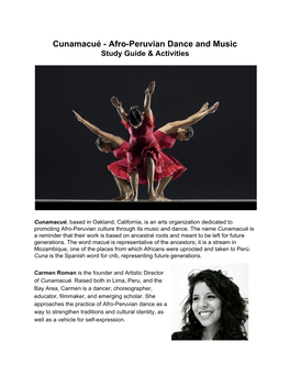 Cunamacué - Afro-Peruvian Dance and Music Study Guide & Activities