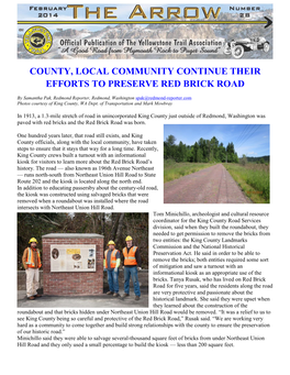 County, Local Community Continue Their Efforts to Preserve Red Brick Road