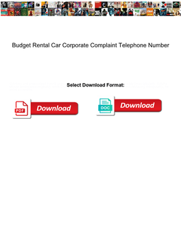 Budget Rental Car Corporate Complaint Telephone Number