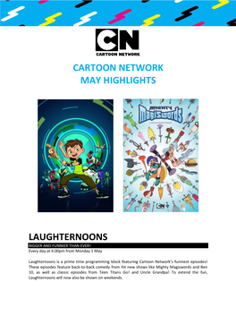 Cartoon Network May Highlights Laughternoons
