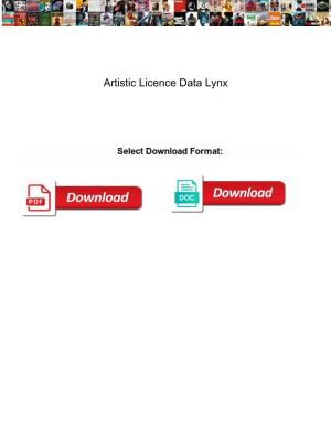 Artistic Licence Data Lynx