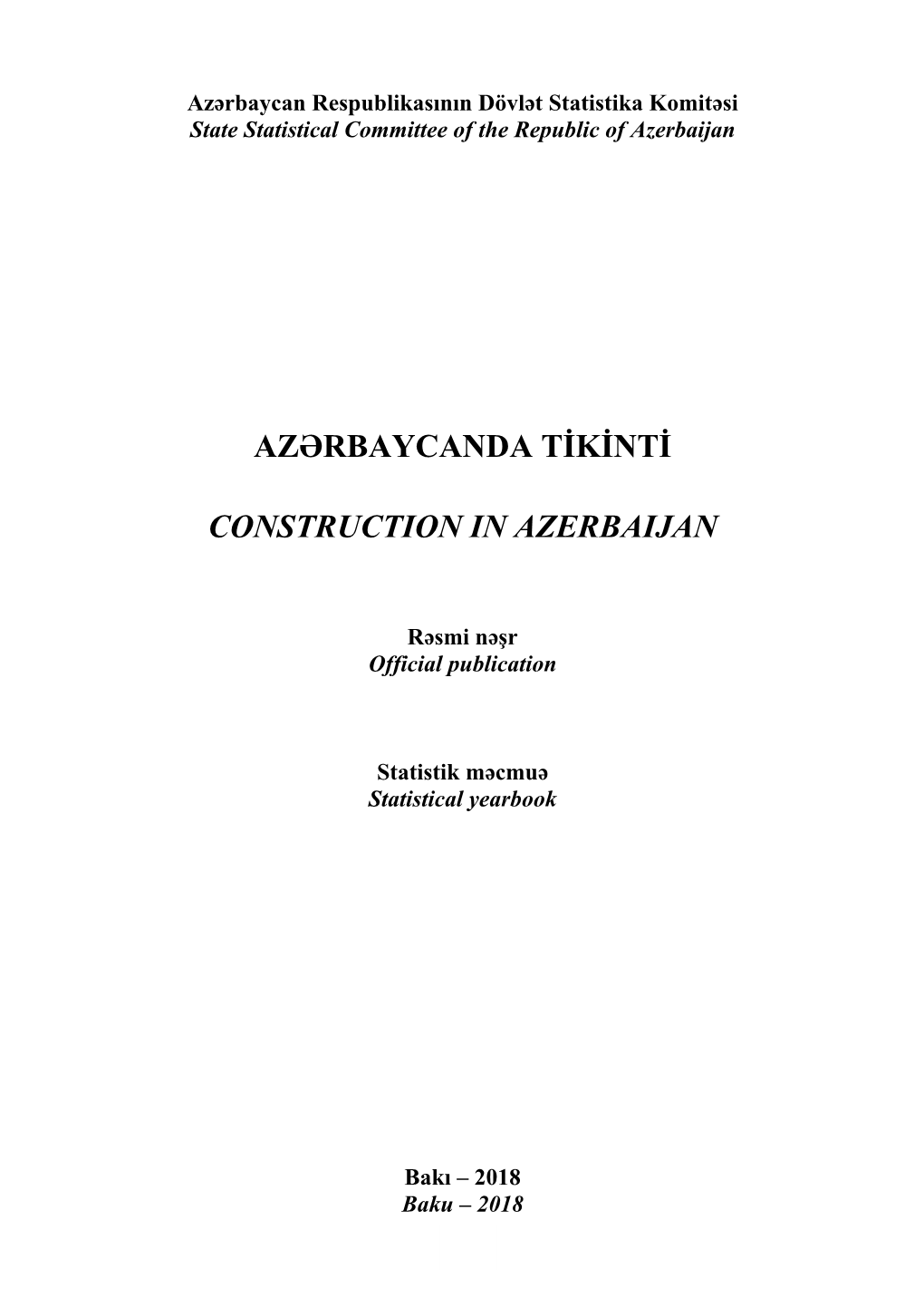 Azərbaycanda Tikinti Construction In