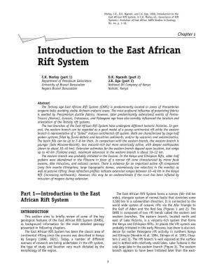 Chapter 1: Introduction to the East African Rift System