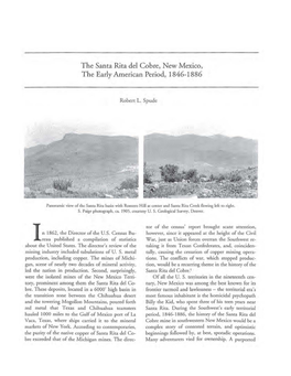The Santa Rita Del Cobre, New Mexico, the Early American Period, 1846-1886