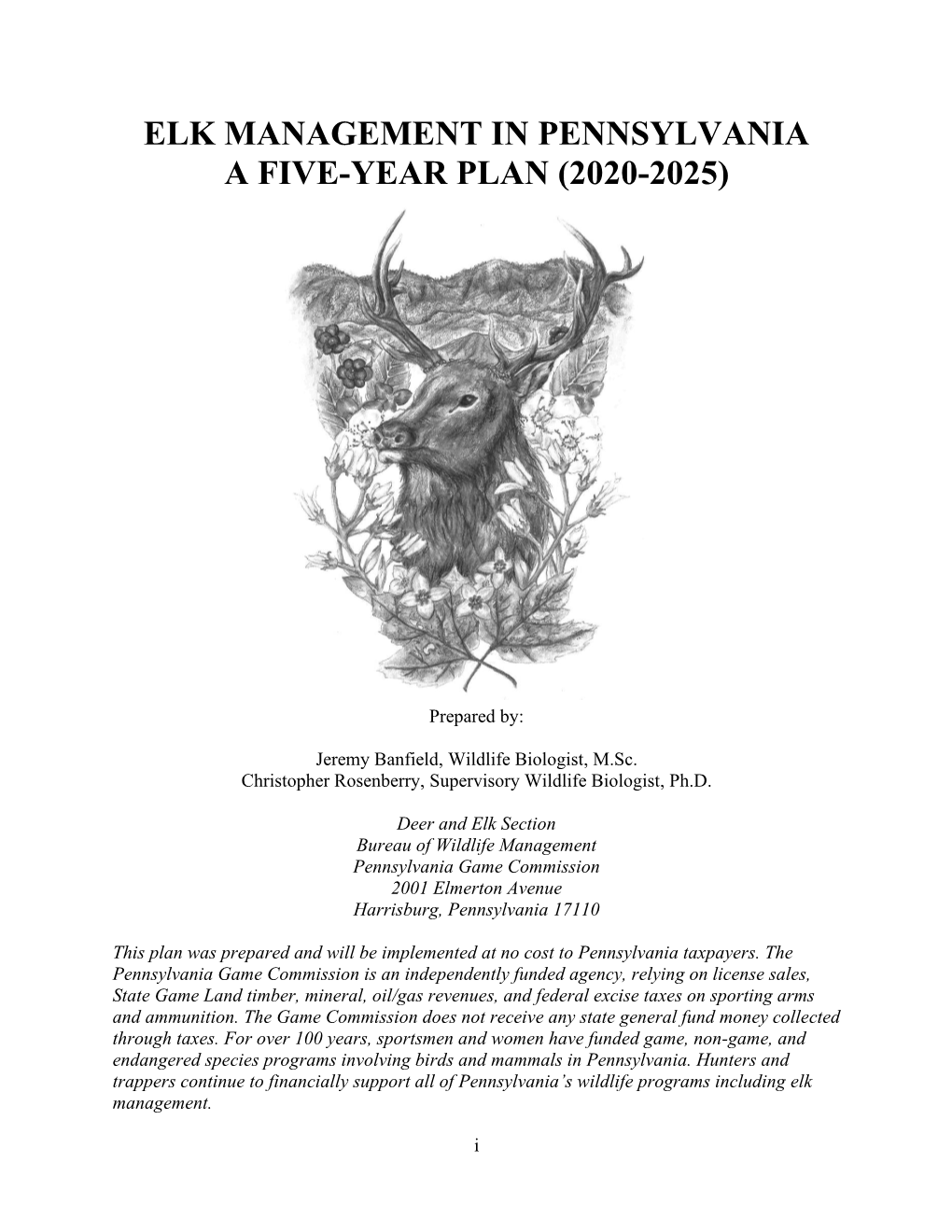 Elk Management Plan 2020-2025