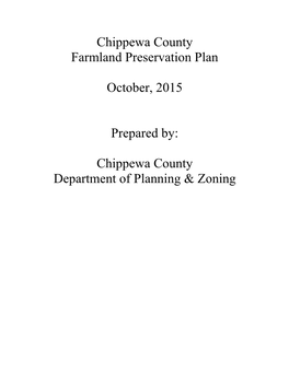 Chippewa County Farmland Preservation Plan