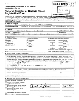 National Register of Historic Places Continuation Sheet RESOURCES DIVISION