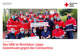 Das DRK in Westfalen-Lippe Gemeinsam Gegen Das Coronavirus