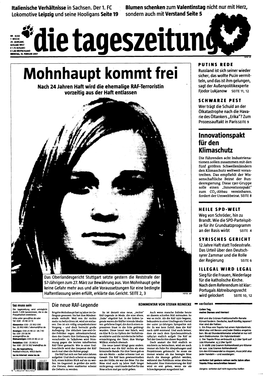 Presse Zur Freilassung Von Brigitte Mohnhaupt