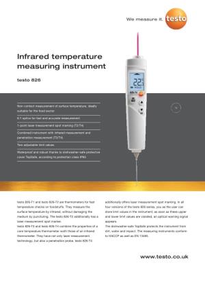 Infrared Temperature Measuring Instrument Testo 826