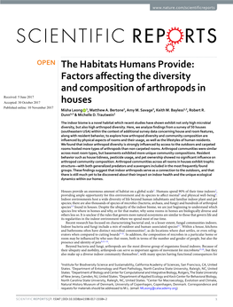 The Habitats Humans Provide: Factors Affecting the Diversity And