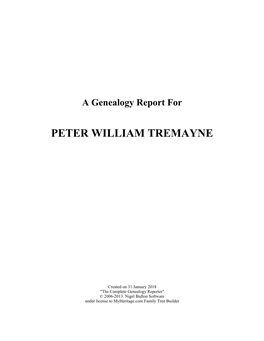 Peter William Tremayne