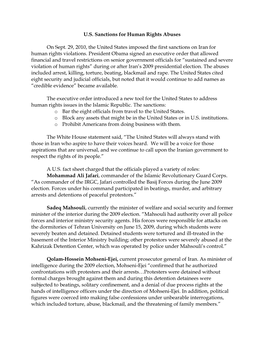 U.S. Sanctions for Human Rights Abuses.Pdf